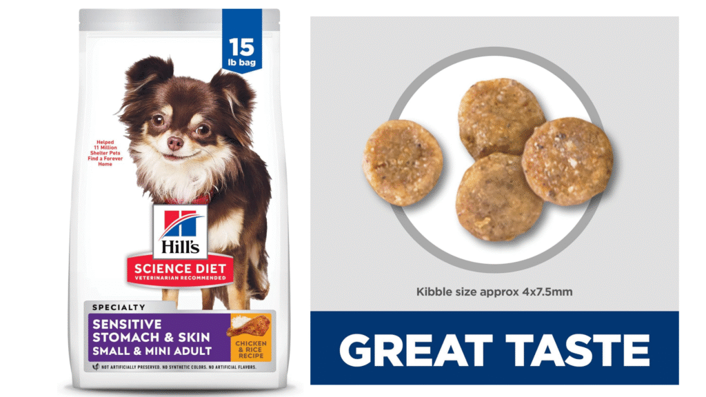 Hill's Science Diet Sensitive Stomach & Skin, Adult 1-6, Small & Mini Breeds Stomach & Skin Sensitivity Support, Dry Dog Food, Chicken | petcareinf