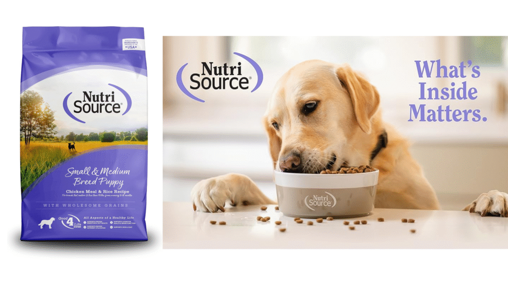 NutriSource Puppy Food for Small & Medium Breeds – Chicken Meal & Rice (26 lb) | petcareinf