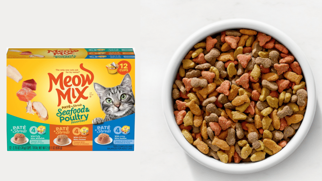 Meow Mix Paté & Shreds Wet Cat Food Variety Pack 