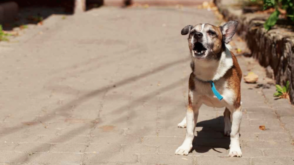 Small dog barking excessively due to dog anxiety
