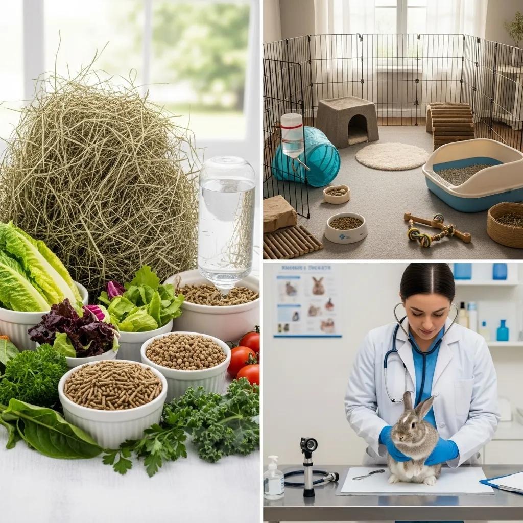 Rabbit care supplies and veterinary visit| Petcareinf