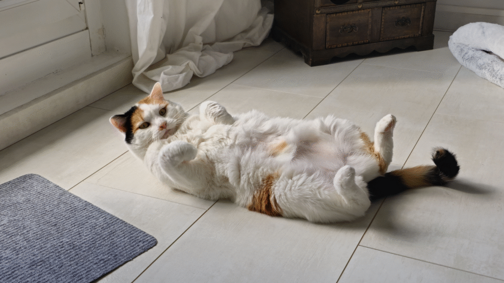 Cat Sleeping Positions Belly Up Position (Ultimate Trust)